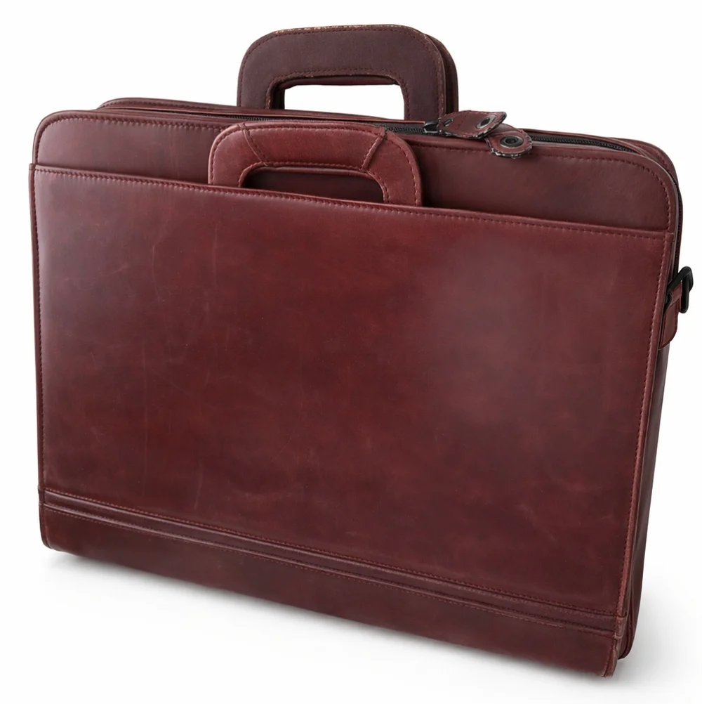 Business DiBagaggio Leather BRIEFCASE Portfolio OFFICE ATTACHE Laptop Work BAG